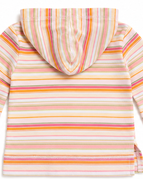 Sunset Stripe Hooded Beach Pullover