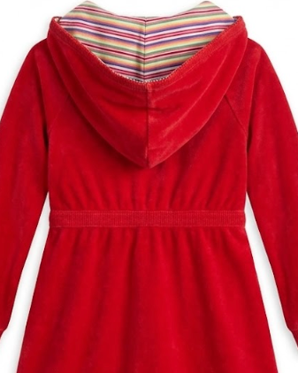 Disney Minnie & Daisy Red Velour Hooded Dress