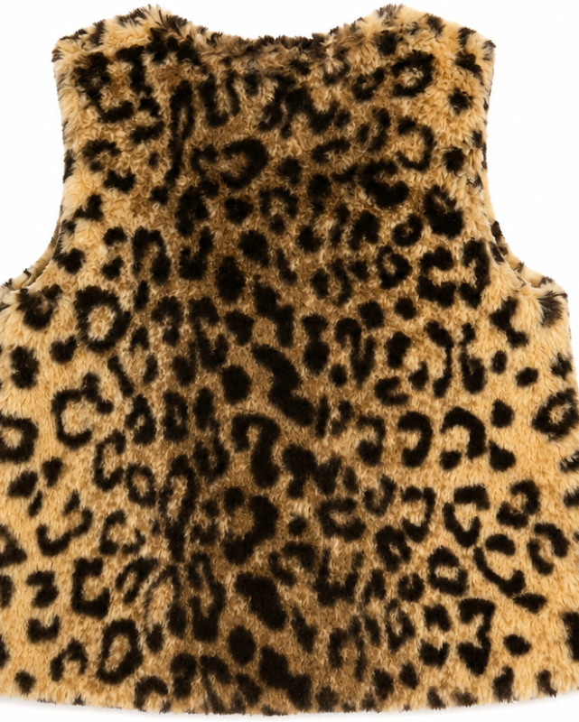 Faux Fur Leopard Vest