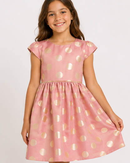 Golden Dot Party Dress