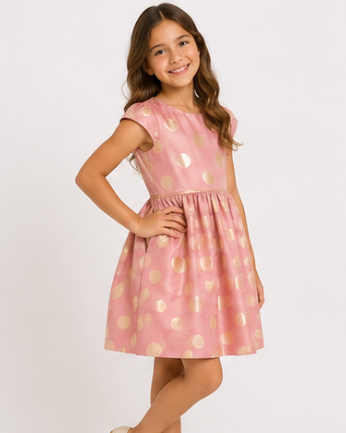 Golden Dot Party Dress