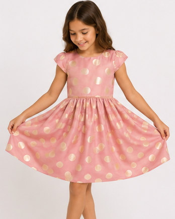 Golden Dot Party Dress