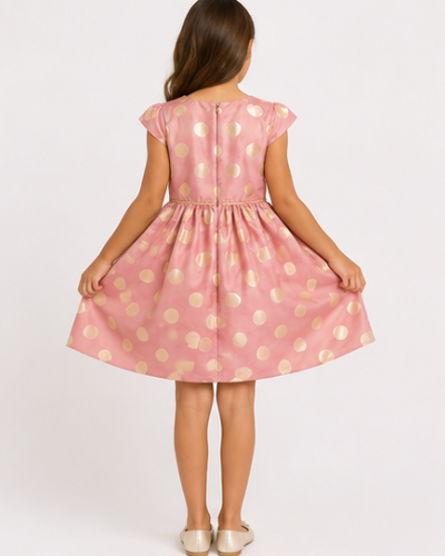 Golden Dot Party Dress