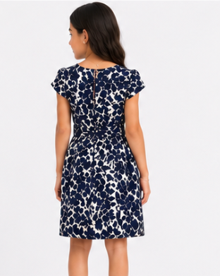 Navy Floral Dress